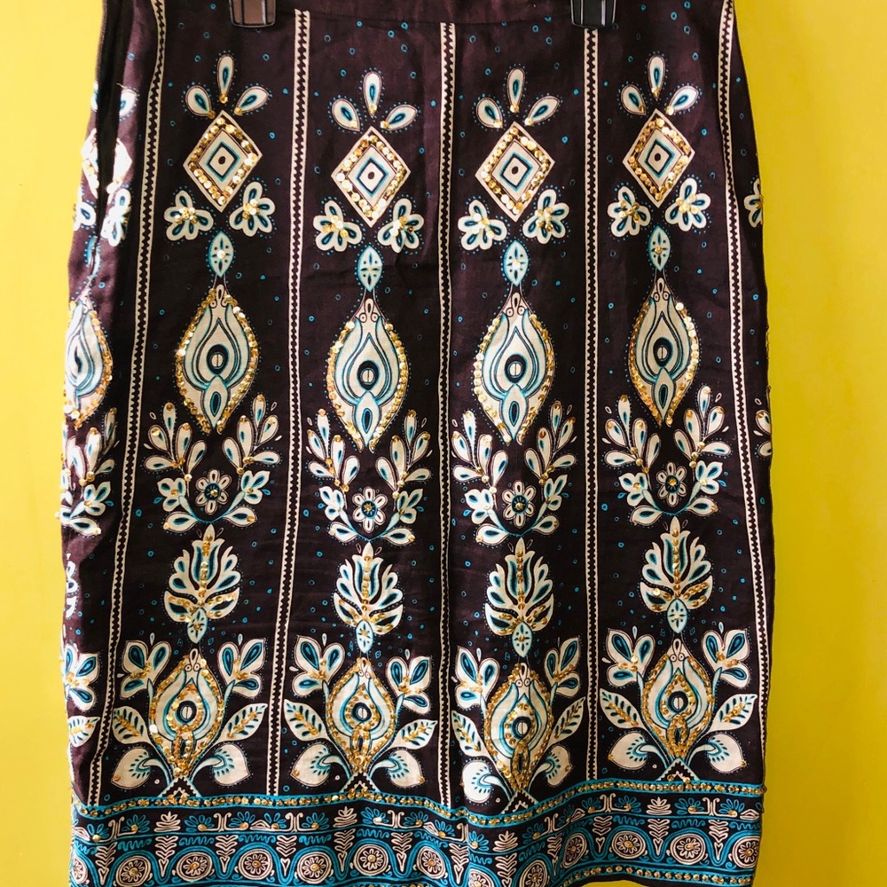 Carole Little Skirt Beaded Sequins